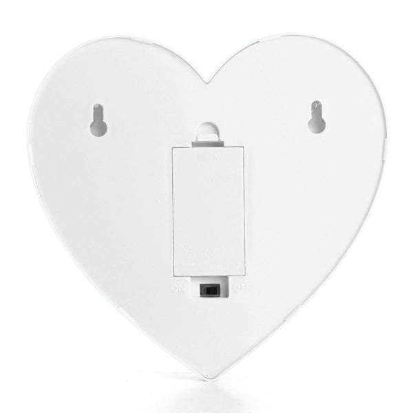 Cute 11 LED Marquee Heart Night Light Battery Lamp Baby Kids Bedroom Home Decor