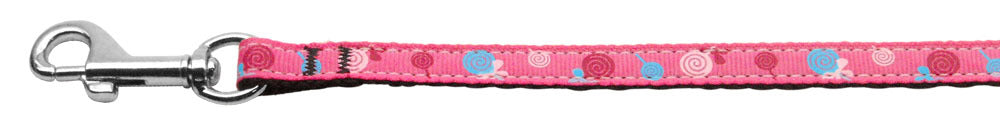 Lollipops Nylon Ribbon Leash Bright Pink 3/8 inch wide 4ft Long