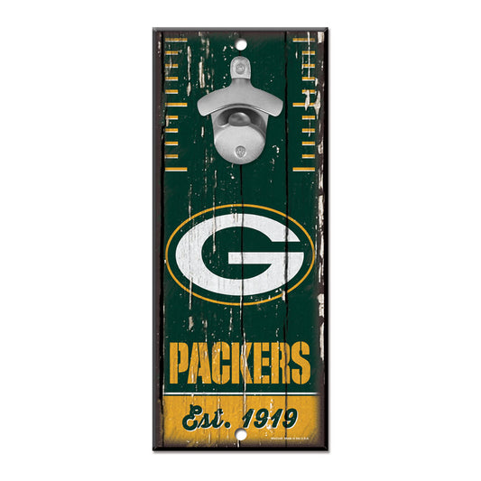 Green Bay Packers Sign Wood 5x11 Bottle Opener