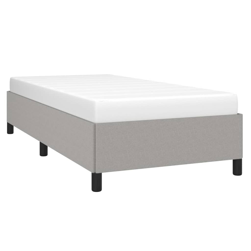 vidaXL Bed Frame Light Gray 39.4"x79.9" Twin XL Fabric