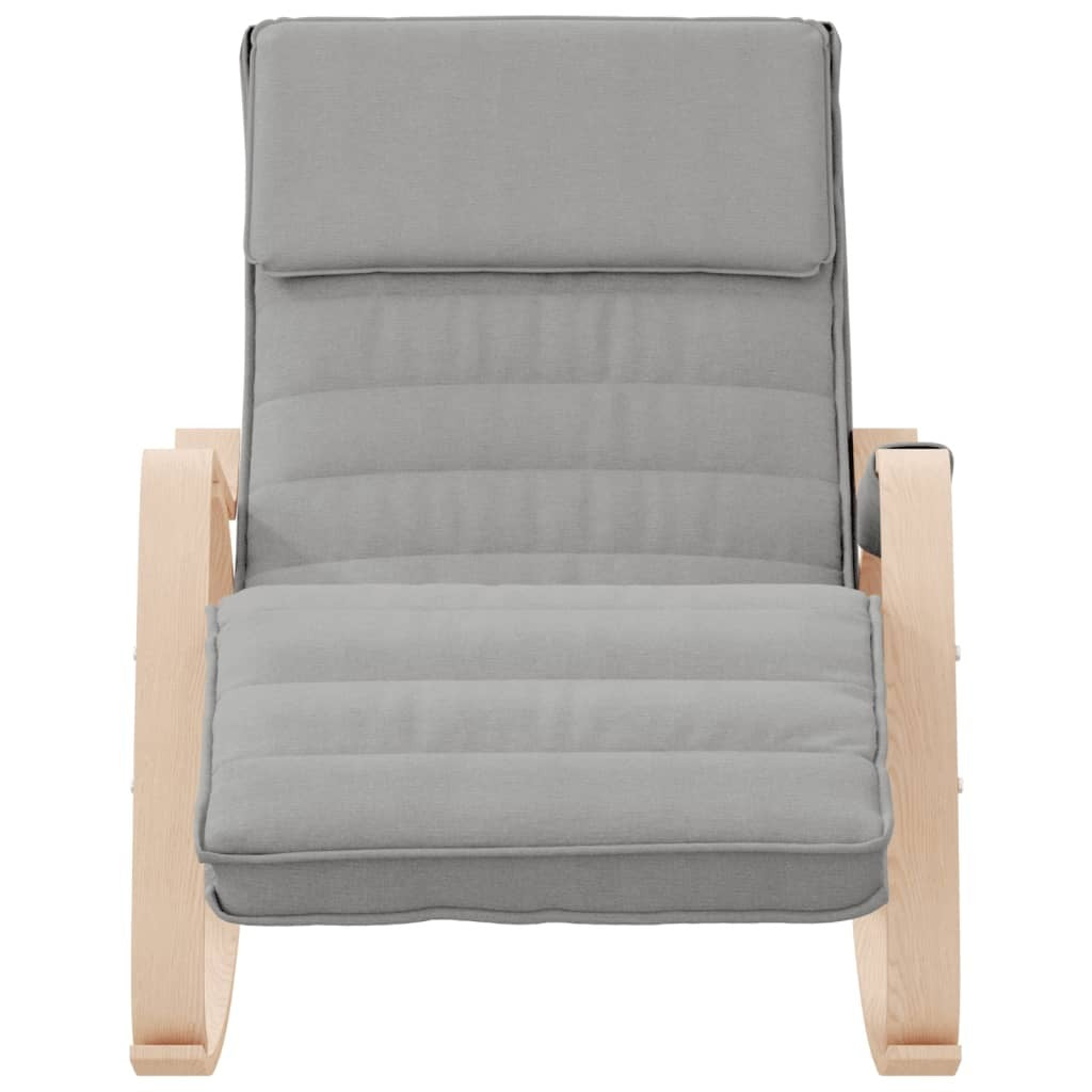 vidaXL Rocking Chair Light Gray Fabric