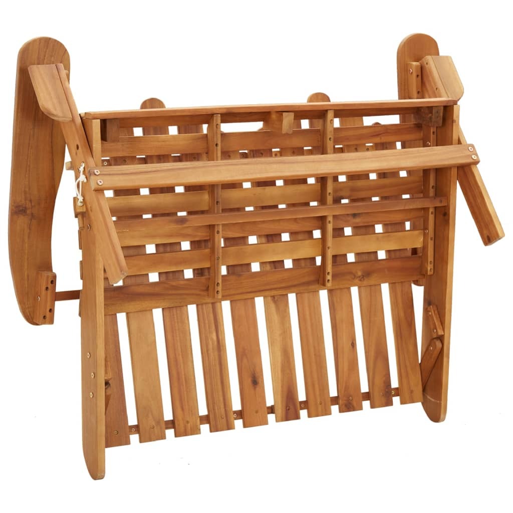 vidaXL Adirondack Patio Bench with Cushions 49.6" Solid Wood Acacia