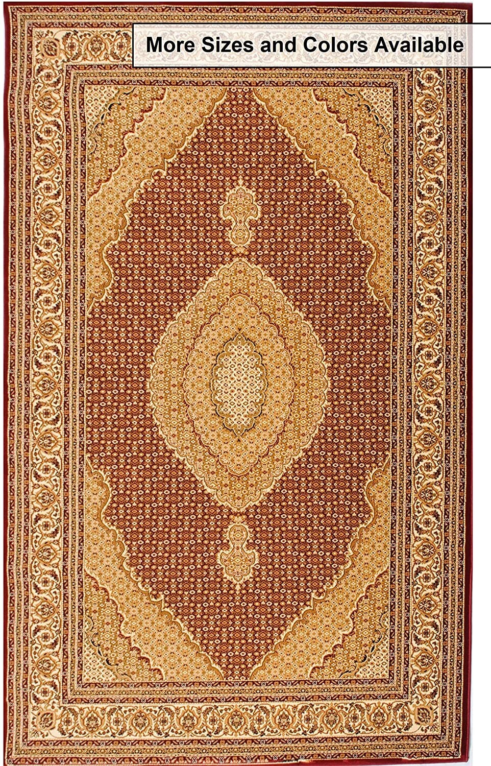 3' x 13' Red and Beige Medallion Runner Rug