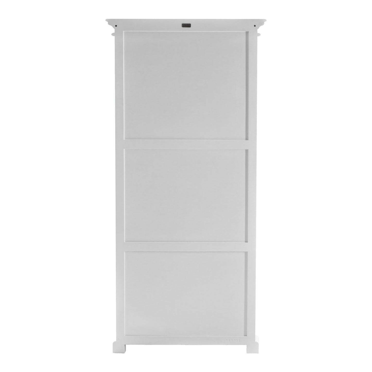 35" White Solid Wood Frame Standard Accent Cabinet With Six Shelves