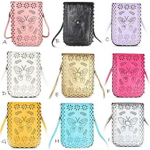 Purse Style: Vertical - Cross Body,Color: Lavender - Social Butterfly A Flower And A Butterfly Filigree Design Crossbody Bag