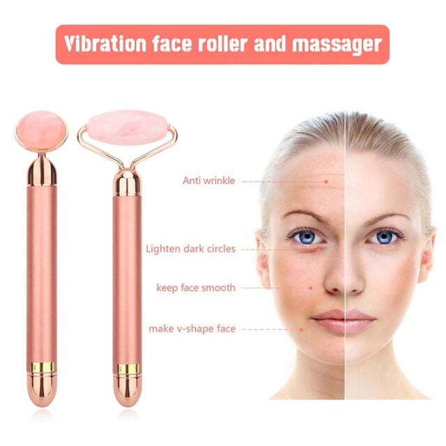 Vibra Beauty Vibrating Gemstone Roller And Magical Skin Care Massager