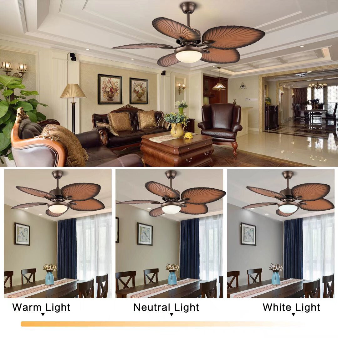 Classy Metal Ceiling Fan And LED Lamp