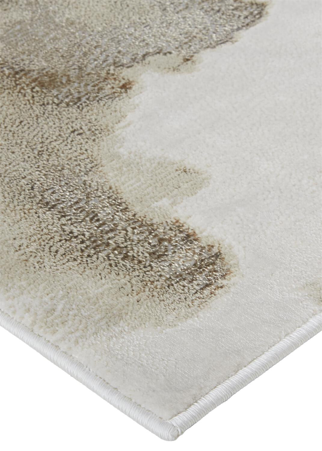 Ivory Tan And Gray Abstract Area Rug