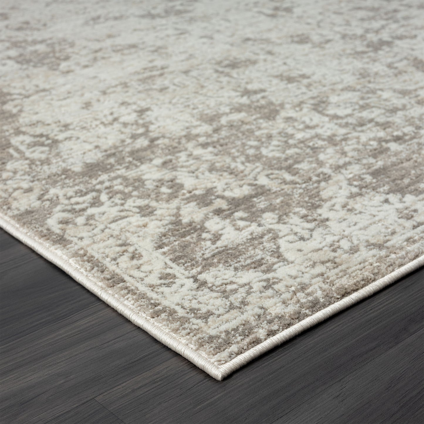 8' X 10' Gray Abstract Distressed Area Rug