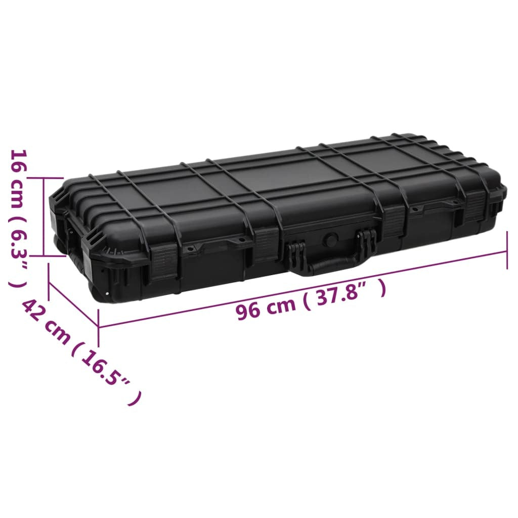 vidaXL Wheeled Flight Case Black 37.8"x16.5"x6.3" PP