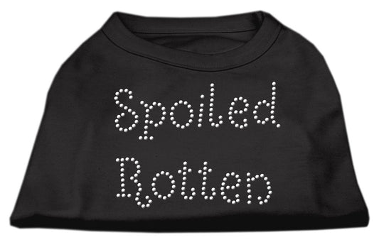 Spoiled Rotten Rhinestone Shirts Black XS