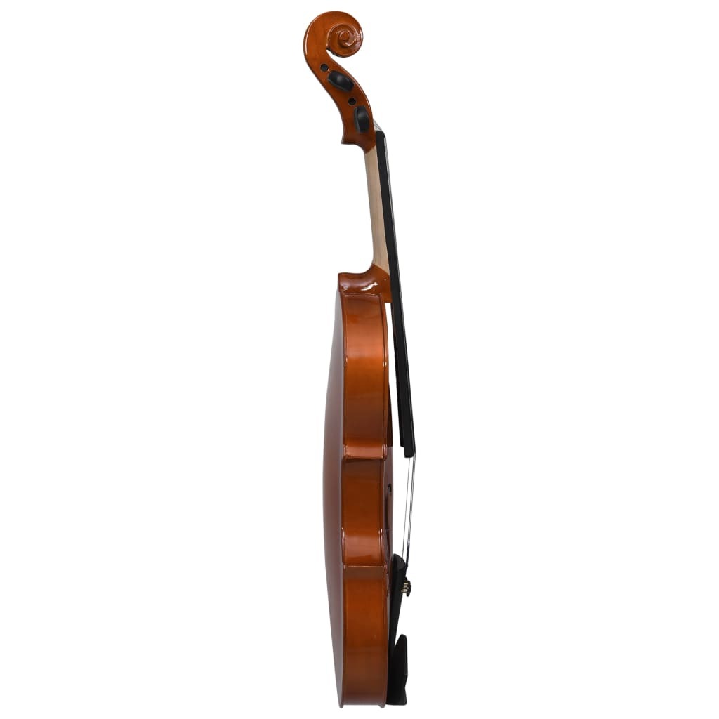 vidaXL Violin Full Set with Bow and Chin Rest Dark Wood 4/4