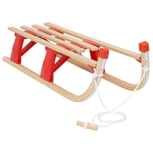 vidaXL Folding Sledge Wood 43.3"