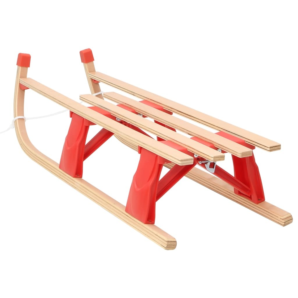 vidaXL Folding Sledge Wood 43.3"