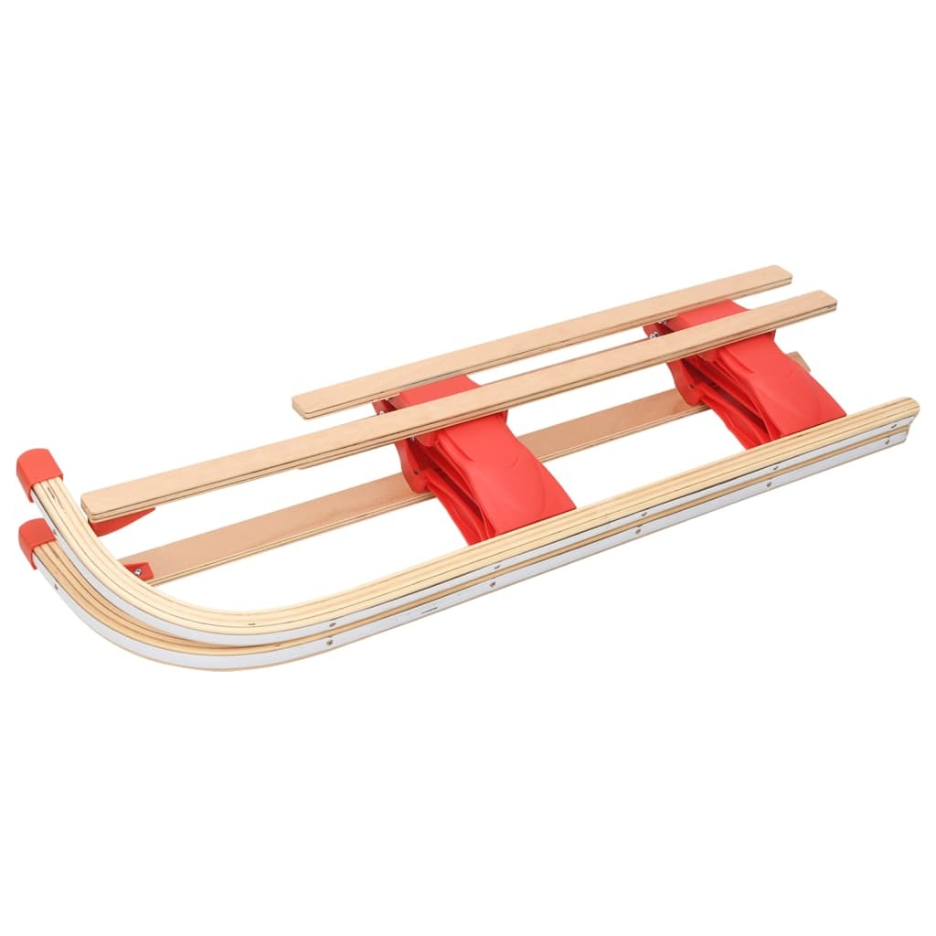 vidaXL Folding Sledge Wood 43.3"