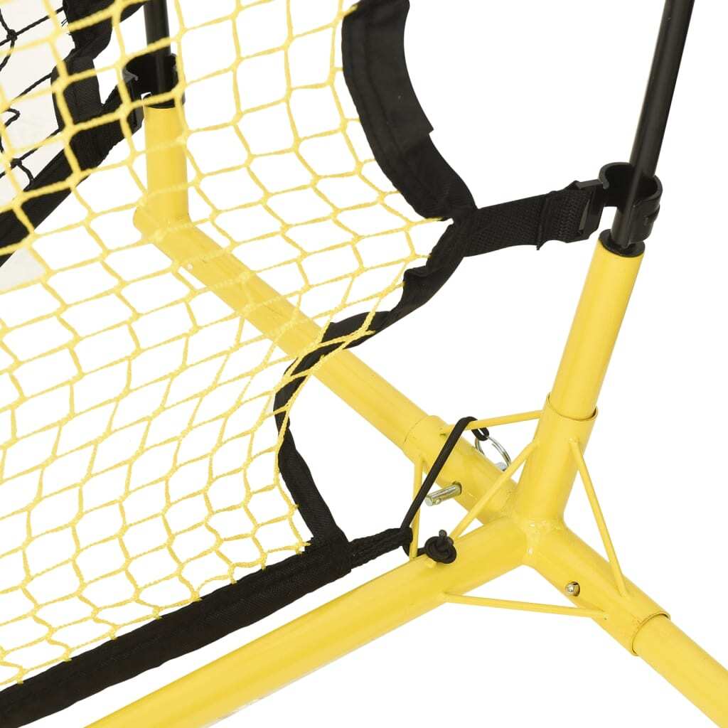 vidaXL Football Rebounder Net Black and Yellow 72"x33.5"x47.2" Polyester