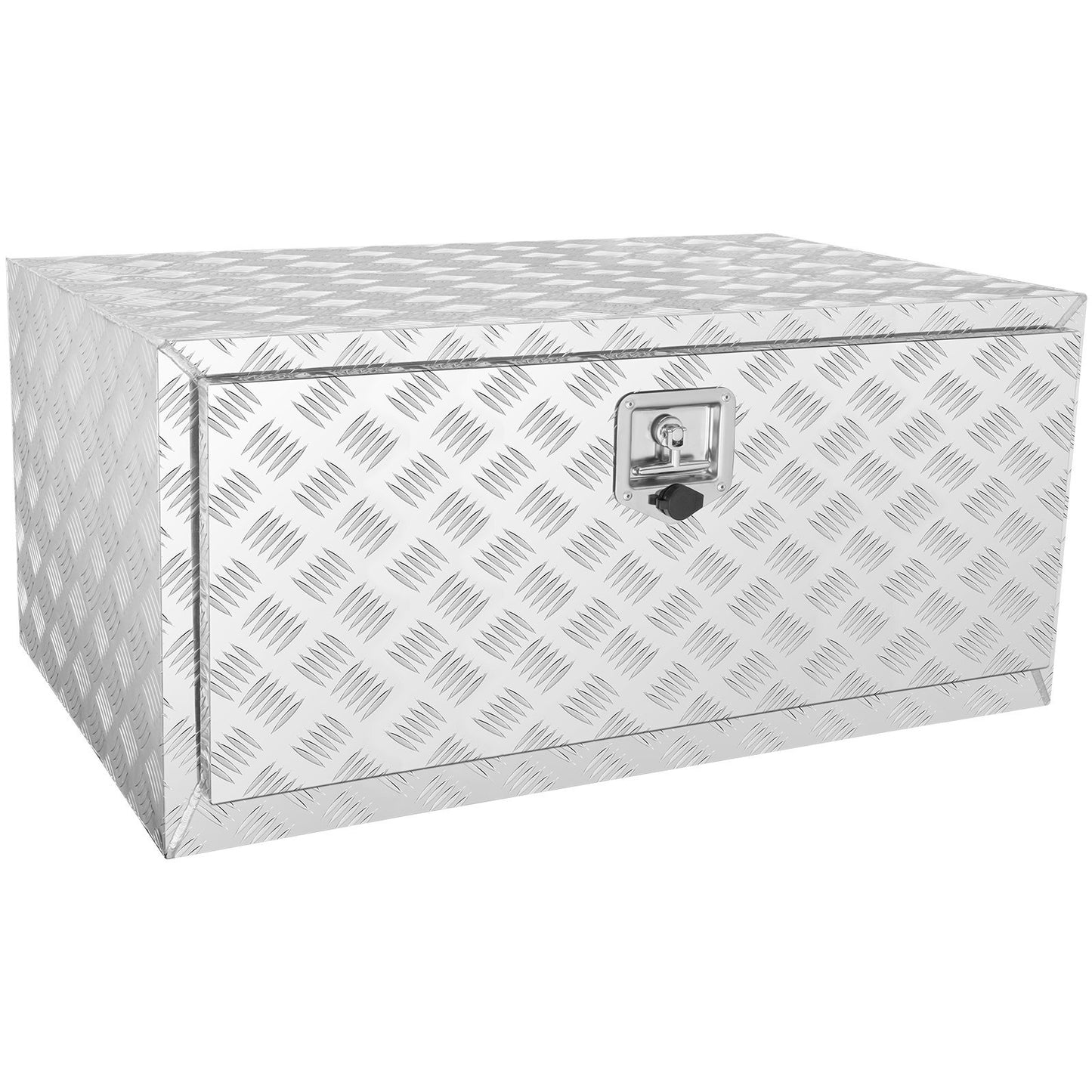 VEVOR Underbody Truck Box, 36"24"24" Pickup Storage Box, Heavy Duty Aluminum Diamond Plate Tool Box with Lock and Keys, Waterproof Trailer Storage Box with T-Handle Latch for Truck, Van, Trailer