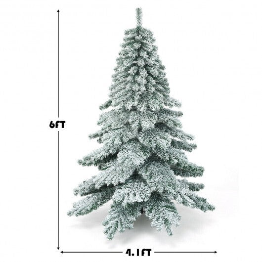 6 Feet Snow Flocked Artificial PVC Christmas Tree