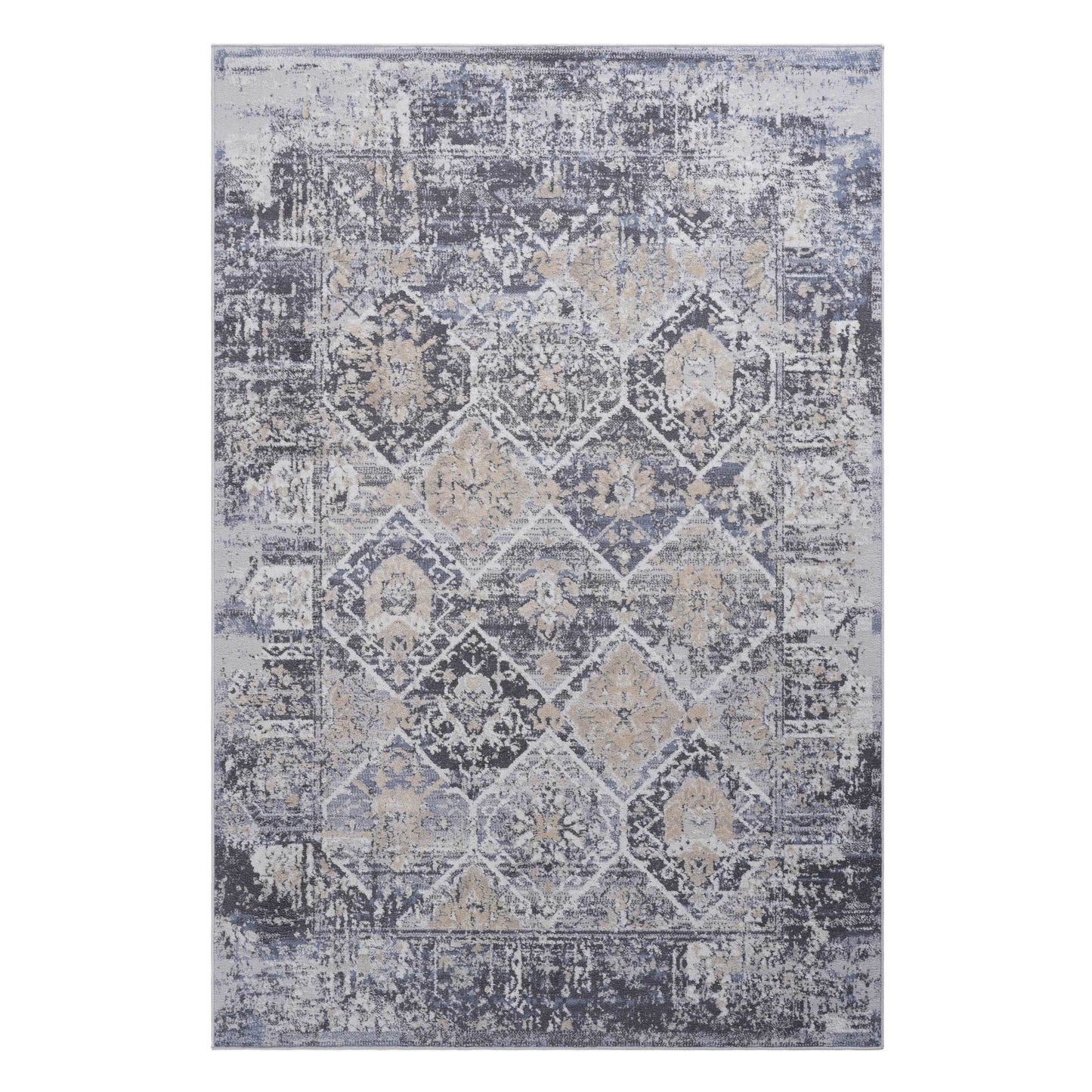 NAAR PAYAS Collection 8X10 Grey/Blue /Traditional Non-Shedding Living Room Bedroom Dining Home Office Stylish and Stain Resistant Area Rug