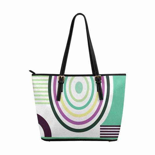 Large Leather Tote Shoulder Bag - Multicolor Handbag