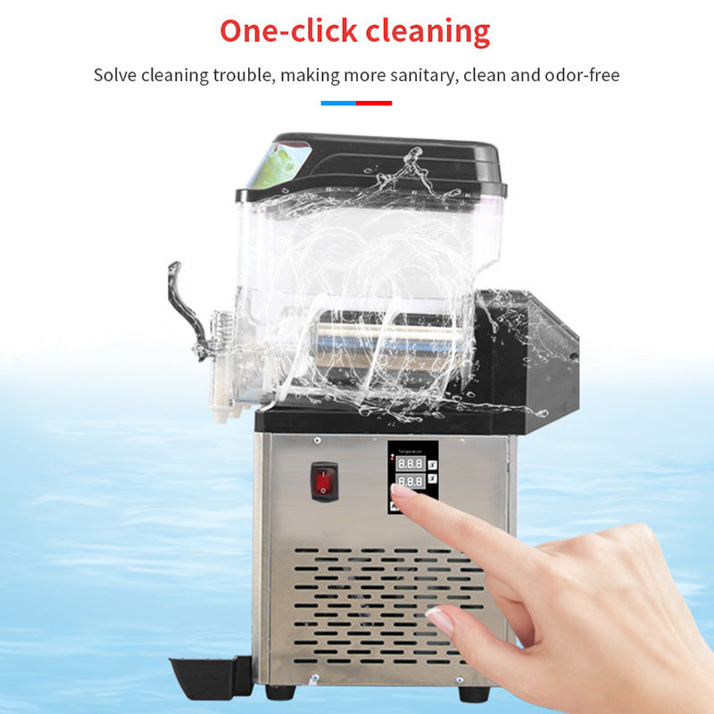 110V Commercial Slushy Machine 30L Double Tank 950W Stainless Steel Margarita Frozen Drink With Powerful Compressor Efficient Cooling Perfect for Supermarkets Cafes Restaurants Bars