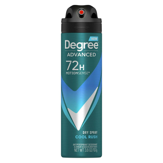 Degree Advanced Long Lasting Antiperspirant Deodorant Dry Spray, Cool Rush, 3.8 oz