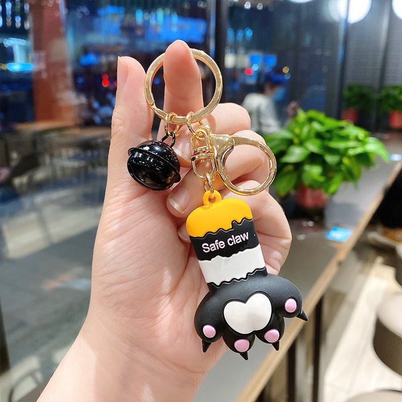 Catone Cuter Than Heart Cat Claw Three-dimensional Pendant Keychain