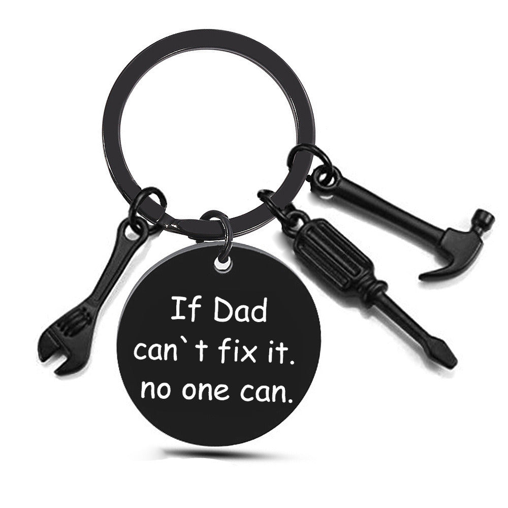 Father's Day Keychain Stainless Steel Hammer