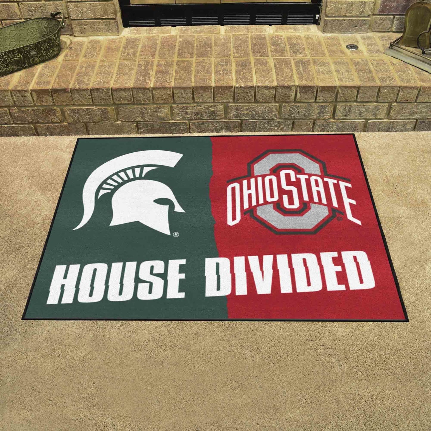 Michigan State - Ohio State House Divided Rug 33.75"x42.5"