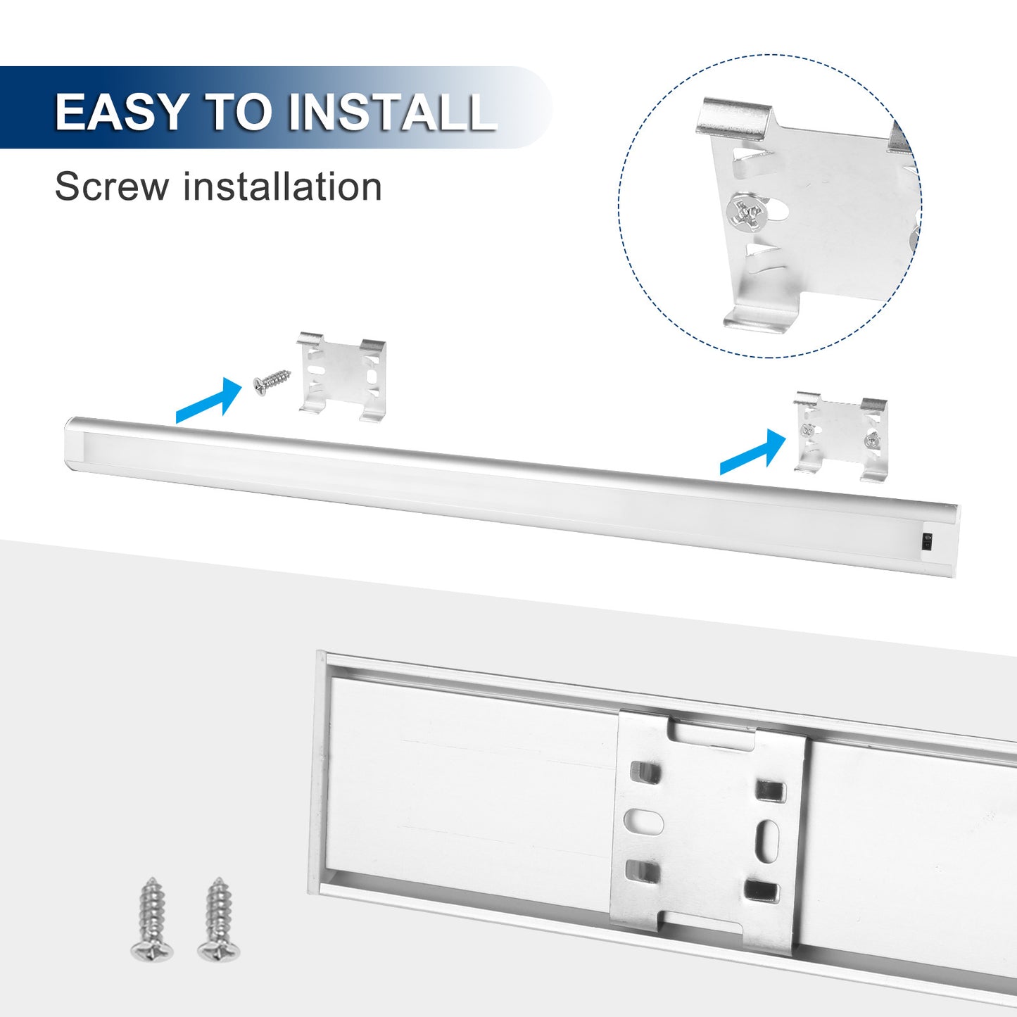 SEARMOR Hand Sweep Sensor Switch Cabinet Light 3000K 4000K 6000K Led Light Bar for Kitchen, Cupboard, Shelf, Closet