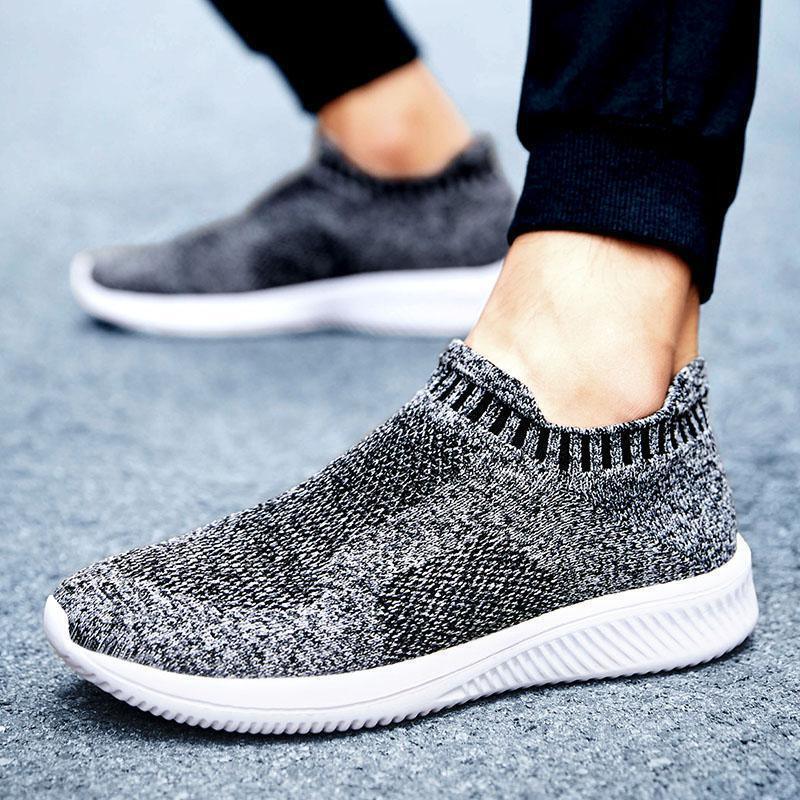 Men Boys Flying Woven Sneakers Slip-on Light Running Casual Socks Shoes Breathable Comfortable Wear-resistant Outdoor Sport New