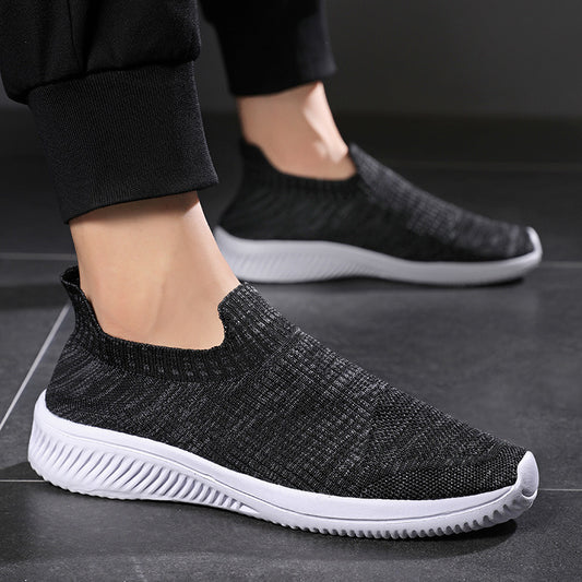 Sneakers Men Vulcanized Shoes Slip On Flats Shoes Men Loafers Walking Outdoor Casual Shoes Plus Size 39-46