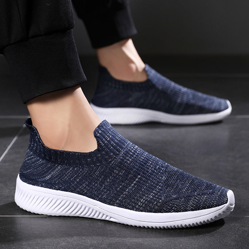 Sneakers Men Vulcanized Shoes Slip On Flats Shoes Men Loafers Walking Outdoor Casual Shoes Plus Size 39-46