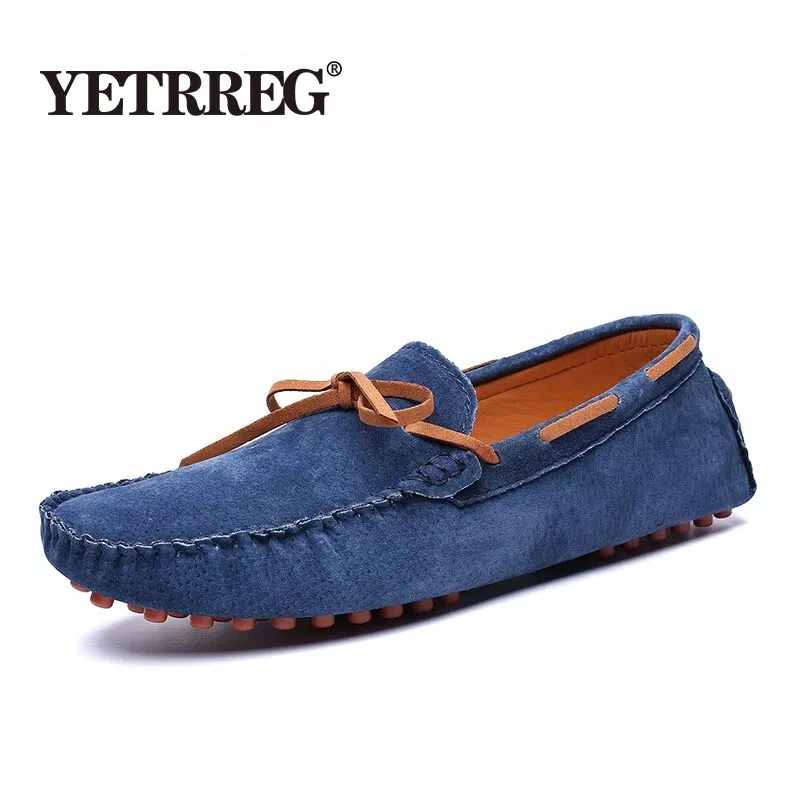 New Men's Casual shoes Genuine Leather Men's shoes Loafers High Quality Men's Flats Fashion Loafers Driving Shoes Big Size 39-49