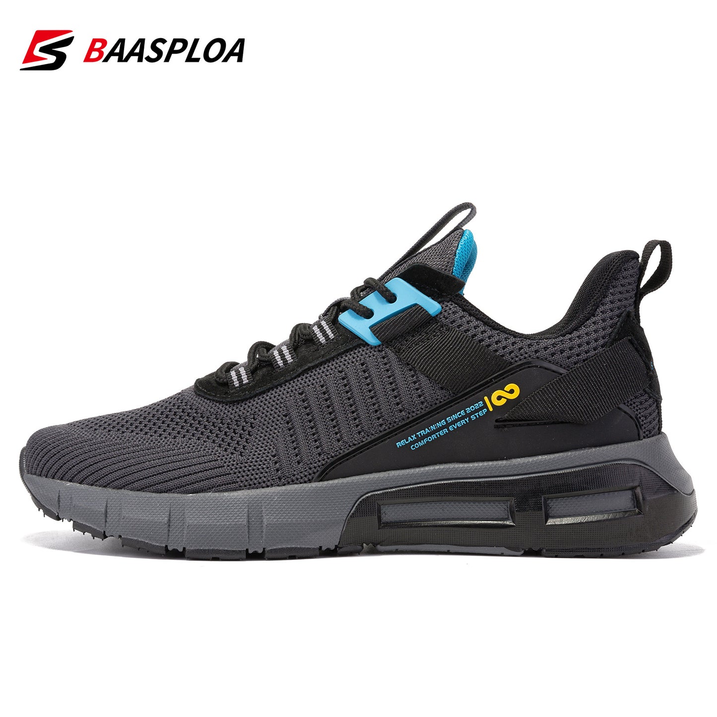 Baasploa New Men's Casual Sneakers Lightweight Breathable Walking Shoes Comfortable Casual Male Non-Slip Running Gym Shoes