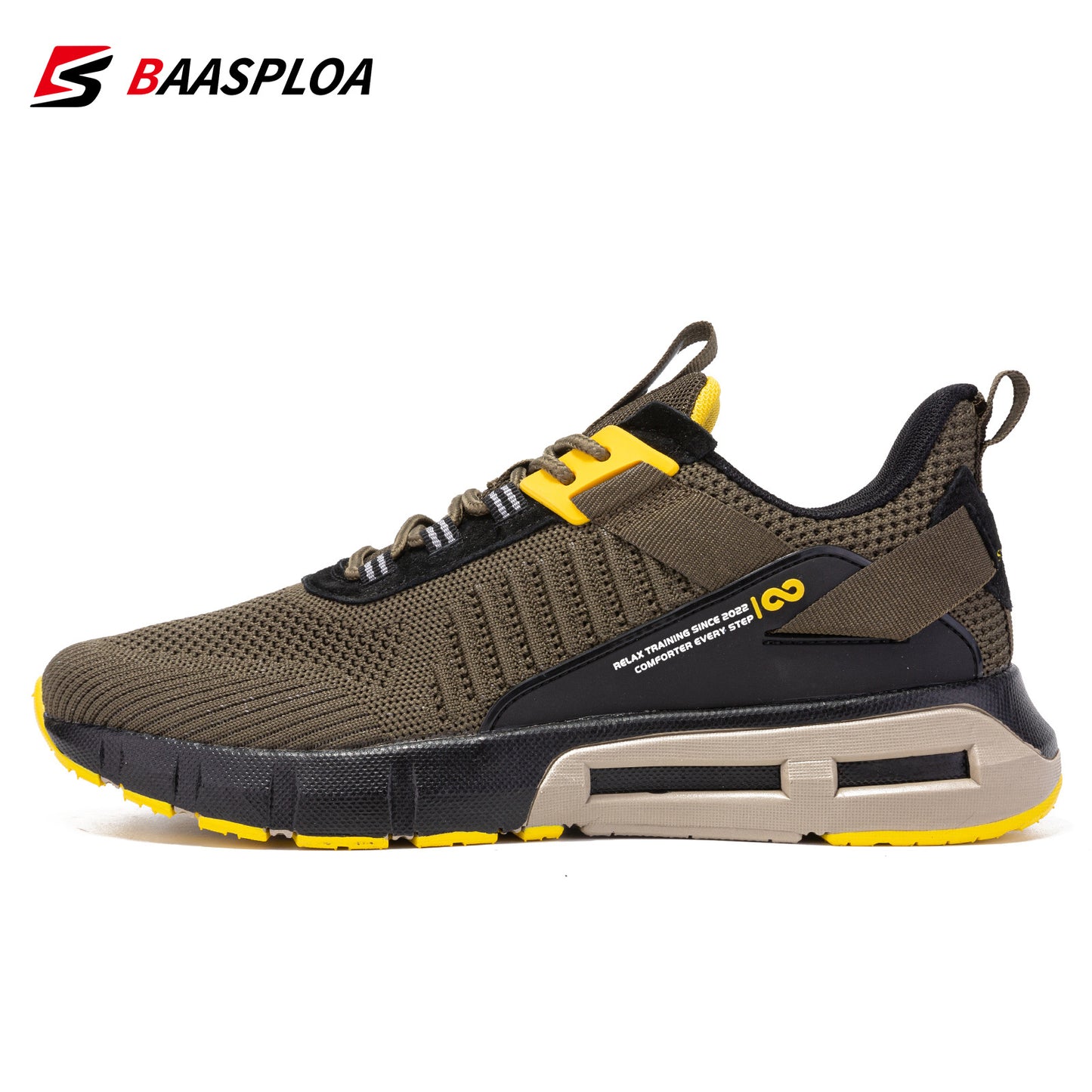 Baasploa New Men's Casual Sneakers Lightweight Breathable Walking Shoes Comfortable Casual Male Non-Slip Running Gym Shoes