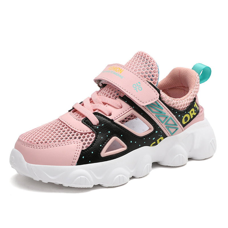 Children's New Hollow Frame Sandals Summer Outdoor Breathable Anti-Slip Running Sports Shoes Girls Casual Soft Flat Sneakers