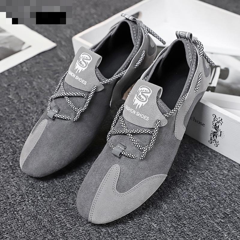 Slip on Shoes Men High Quality Spring Summer Men Casual Shoes Black Gray Flock Fashion Sneakers Youth Loafers Driving Moccasin