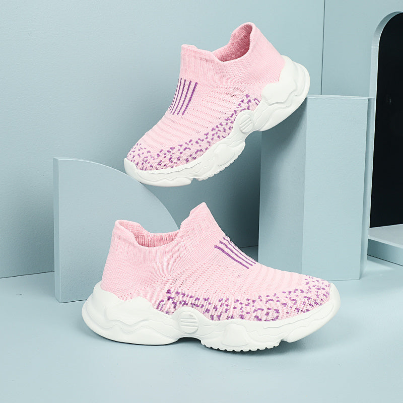 2022 Children Casual Shoes For Girls Sneaker Running Boys Casual Sport Shoes Outdoor Anti-Slippery Kids Socks Shoes Sneaker Girl