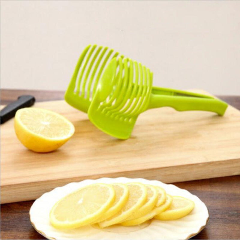 Food Slicer Handheld Lemon Slicer Tomato Slicer Egg Slicer Round Slice Food Clip Kitchen Splitter Fruit & Vegetable Tools