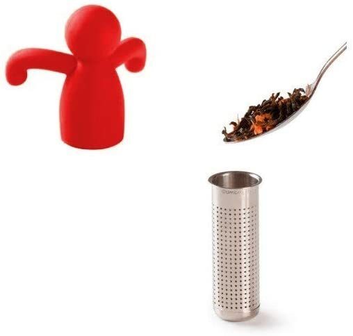 Cute Tea Infuser Man for Loose Tea Stainless Steel Man Shape Loose Leaf Tea Steeper Ball Strainer Non-Toxic Easy to Use and Clean