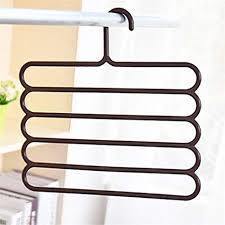 5 Layer Hanger Plastic Multipurpose Kitchen Towels Hanger, Space Saver Cabinet Hanger Multiple Clothe Hanger Tie Shawls Cabinet Organizer