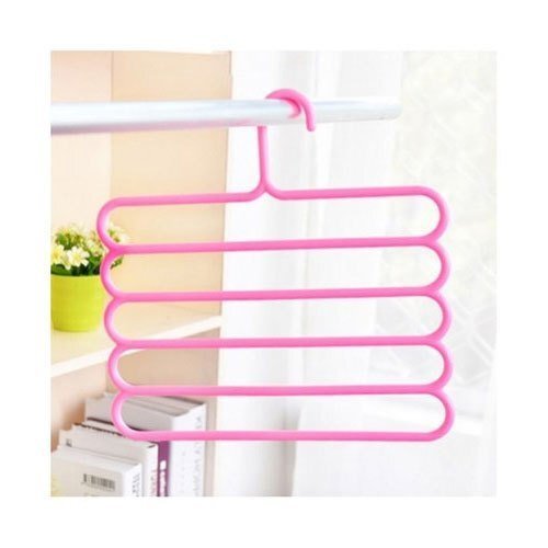 5 Layer Hanger Plastic Multipurpose Kitchen Towels Hanger, Space Saver Cabinet Hanger Multiple Clothe Hanger Tie Shawls Cabinet Organizer