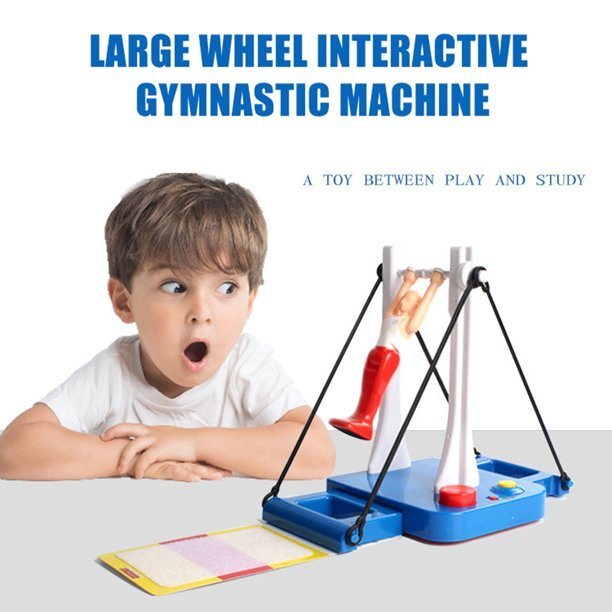 Children's Toy Gymnastics Machine Horizontal Bar Prince Flip Gymnastic Big Swing Big Wheel Table Game for Kids Boy Girl