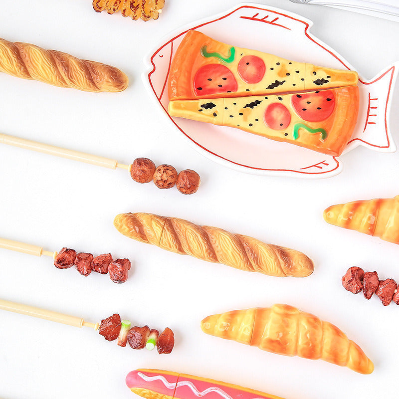 Creative Pizza Ballpoint Pen With Magnet Bread Ballpoint Pen