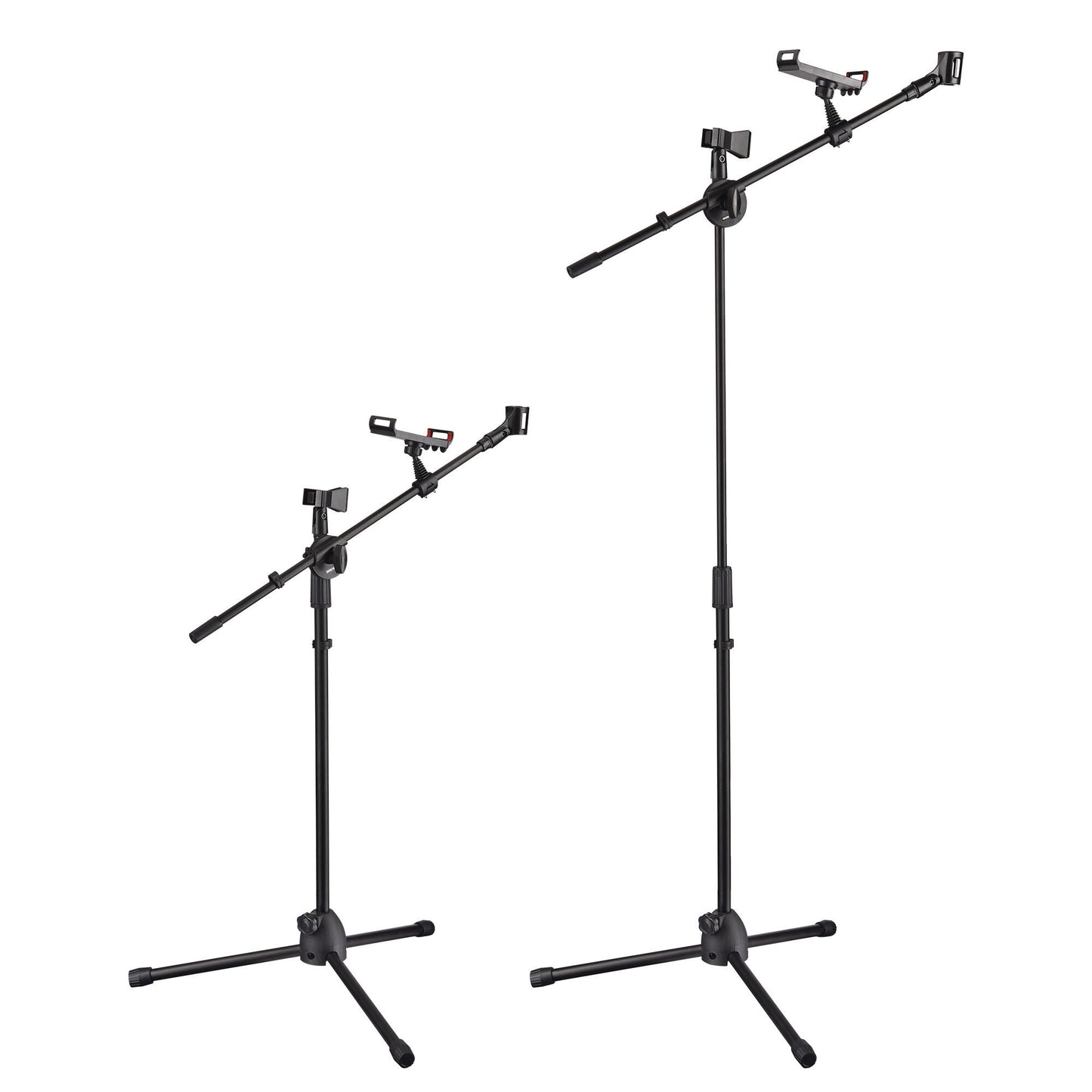 Mic Stand w/ Boom Arm 2mic Black