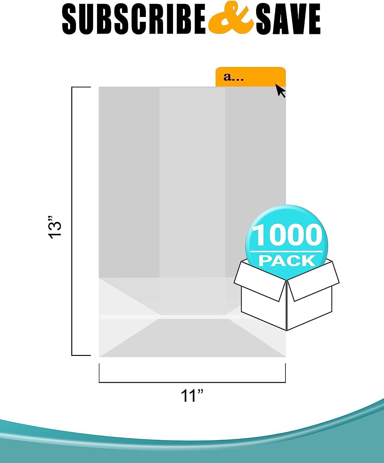 Pack of 1000 Bottom Gusset Bags; Clear 11 x 13 + 4 BG. Polypropylene Bags 11x13; USDA approved; 1.40 mil. Ideal for perishable products. Plastic Poly bags for Industrial and Food service.