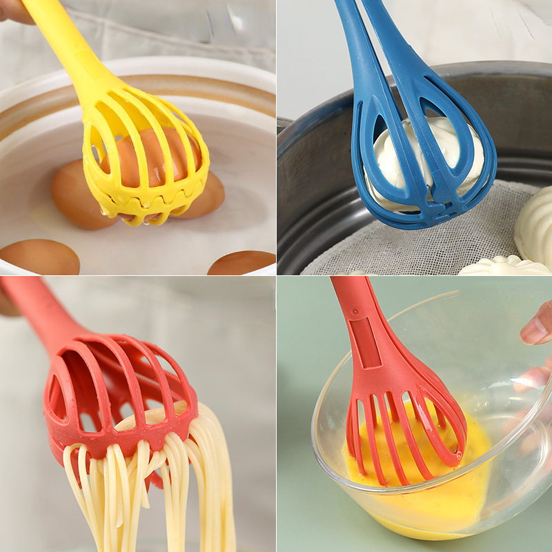 1pc; Multifunctional 3-in-1 Egg Whisk Food Holder Noodle Holder Baking Tool Egg Stirrer Manual Whisk 1 Pack 11.02''?2.76''