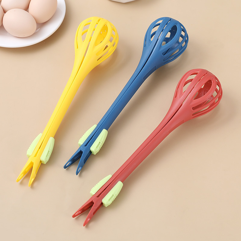 1pc; Multifunctional 3-in-1 Egg Whisk Food Holder Noodle Holder Baking Tool Egg Stirrer Manual Whisk 1 Pack 11.02''?2.76''