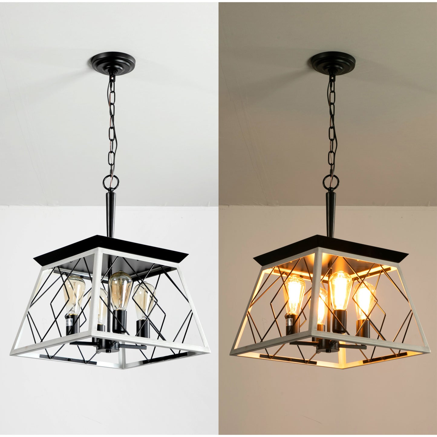 4-Light Farmhouse Chandeliers For Dining Room(No Bulbs)